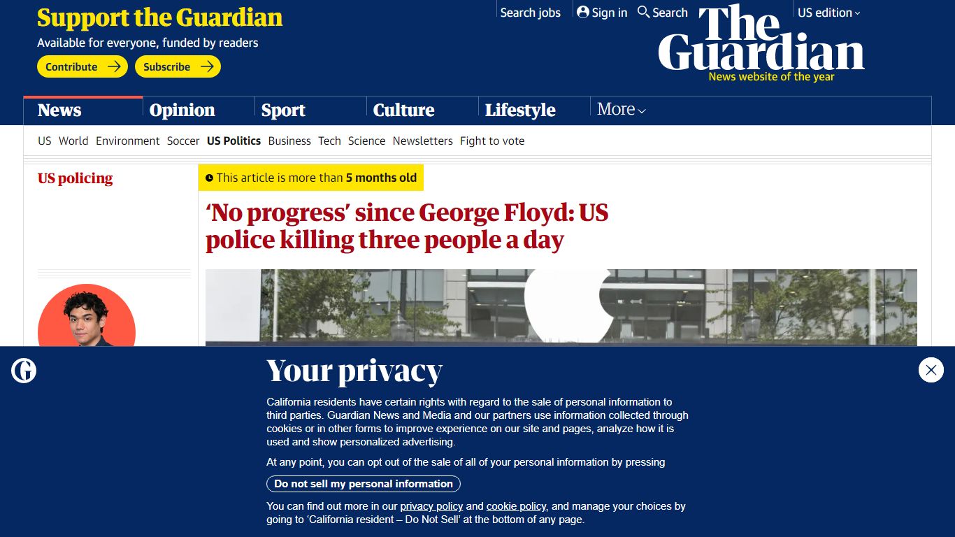 ‘No progress’ since George Floyd: US police killing three people a day ...